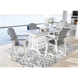 Ashley Furniture Transville Outdoor Plastic Dining Table in Gray and White
