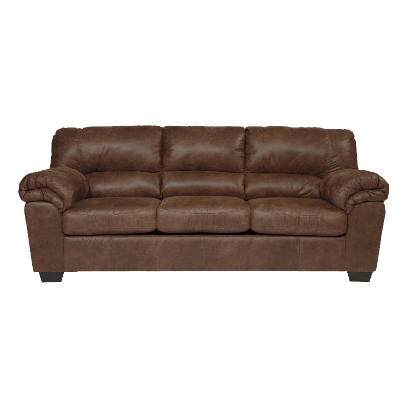 Ashley Furniture Bladen Faux Leather Full Sleeper Sofa in Coffee Dark Brown