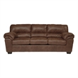 Ashley Furniture Bladen Faux Leather Full Sleeper Sofa in Coffee Dark Brown