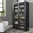 Signature Design by Ashley Lenston 2-Door Wood Accent Cabinet in Black/Warm Gray