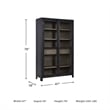 Signature Design by Ashley Lenston 2-Door Wood Accent Cabinet in Black/Warm Gray