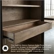 Signature Design by Ashley Lenston 2-Door Wood Accent Cabinet in Black/Warm Gray