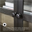 Signature Design by Ashley Lenston 2-Door Wood Accent Cabinet in Black/Warm Gray