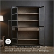 Signature Design by Ashley Lenston 2-Door Wood Accent Cabinet in Black/Warm Gray