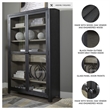 Signature Design by Ashley Lenston 2-Door Wood Accent Cabinet in Black/Warm Gray