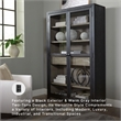 Signature Design by Ashley Lenston 2-Door Wood Accent Cabinet in Black/Warm Gray