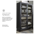 Signature Design by Ashley Lenston 2-Door Wood Accent Cabinet in Black/Warm Gray