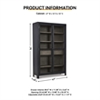 Signature Design by Ashley Lenston 2-Door Wood Accent Cabinet in Black/Warm Gray