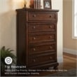 Ashley Furniture Porter 5-Drawer Traditional Wood Chest in Dark Brown