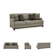 Signature Design by Ashley Kaywood Contemporary Fabric & Wood Sofa in Gray