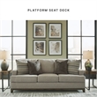 Signature Design by Ashley Kaywood Contemporary Fabric & Wood Sofa in Gray