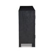 Signature Design by Ashley Lenston 3-Door Wood Accent Cabinet in Black/Warm Gray