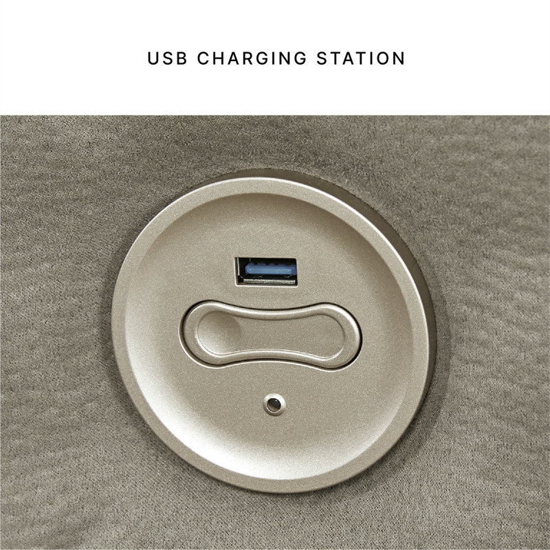 Ashley Furniture Next-Gen Gaucho Faux Leather Power Reclining Sofa in Light Gray