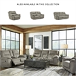 Ashley Furniture Next-Gen Gaucho Faux Leather Power Reclining Loveseat in Gray