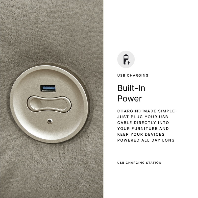 Ashley Furniture Next-Gen Gaucho Faux Leather Power Reclining Loveseat in Gray