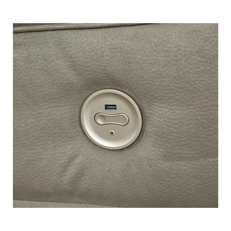 Ashley Furniture Next-Gen Gaucho Faux Leather Power Reclining Loveseat in Gray