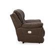 Ashley Furniture Dunleith Leather Zero Wall Recliner with Headrest in Dark Brown