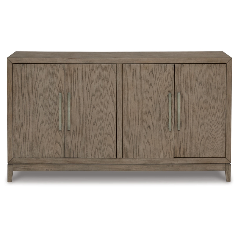 Ashley Furniture Chrestner Contemporary Wood Dining Server in Light Gray