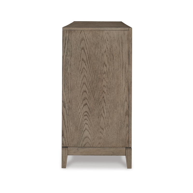 Ashley Furniture Chrestner Contemporary Wood Dining Server in Light Gray
