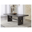 Ashley Furniture Burkhaus Rectangular Wood Dining Extension Table in Dark Brown