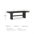 Ashley Furniture Burkhaus Rectangular Wood Dining Extension Table in Dark Brown