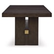 Ashley Furniture Burkhaus Rectangular Wood Dining Extension Table in Dark Brown