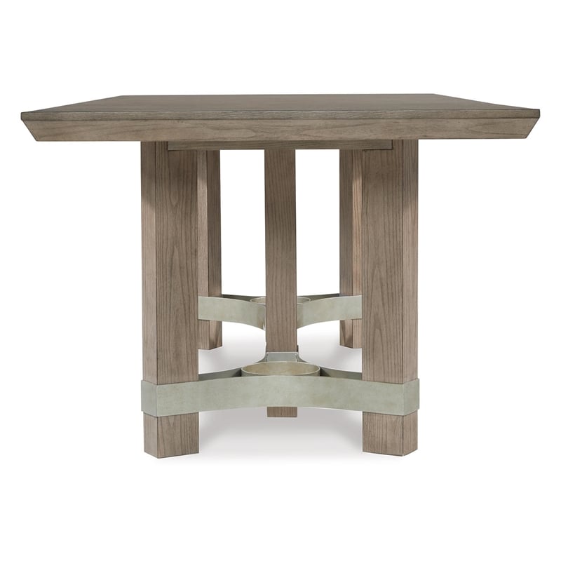 Signature Design by Ashley Chrestner Rectangular Wood Dining Table in Light Gray
