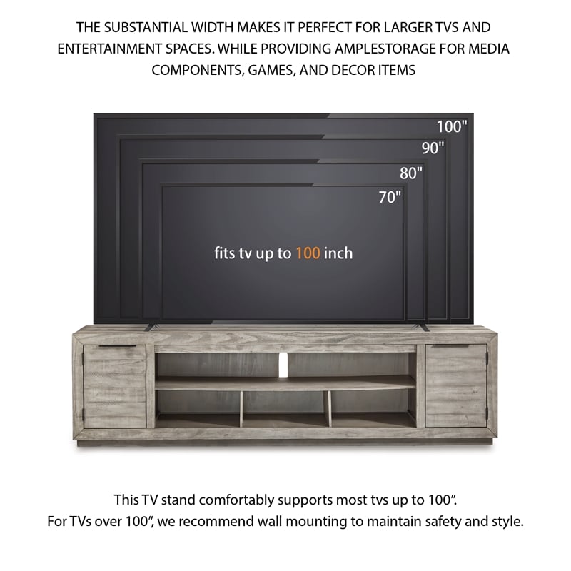 Ashley Furniture Naydell Wood TV Stand for TVs up to 105