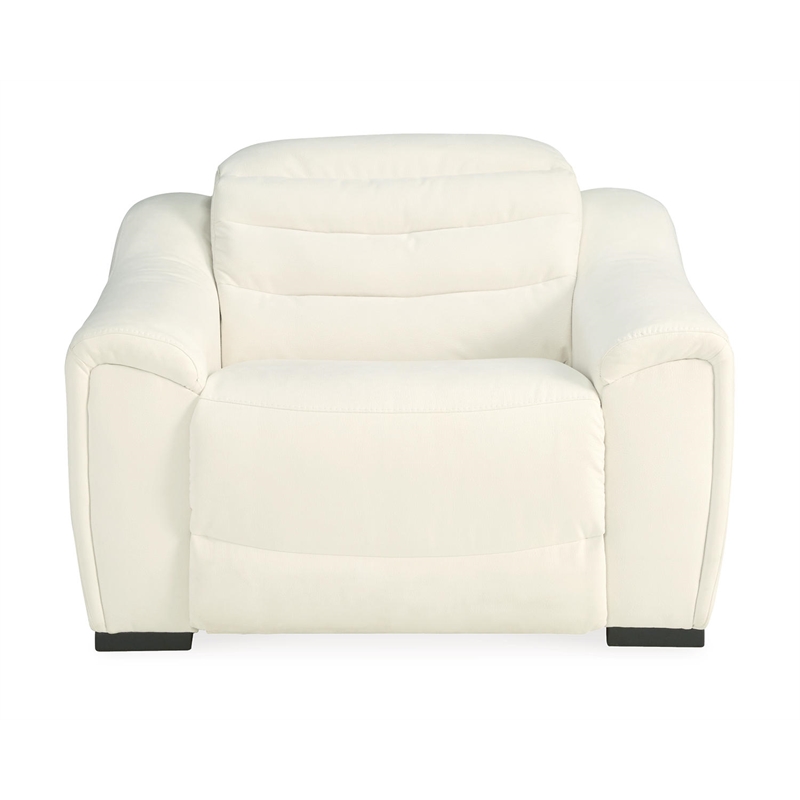 Signature Design by Ashley Next-Gen Gaucho Faux Leather Power Recliner in White