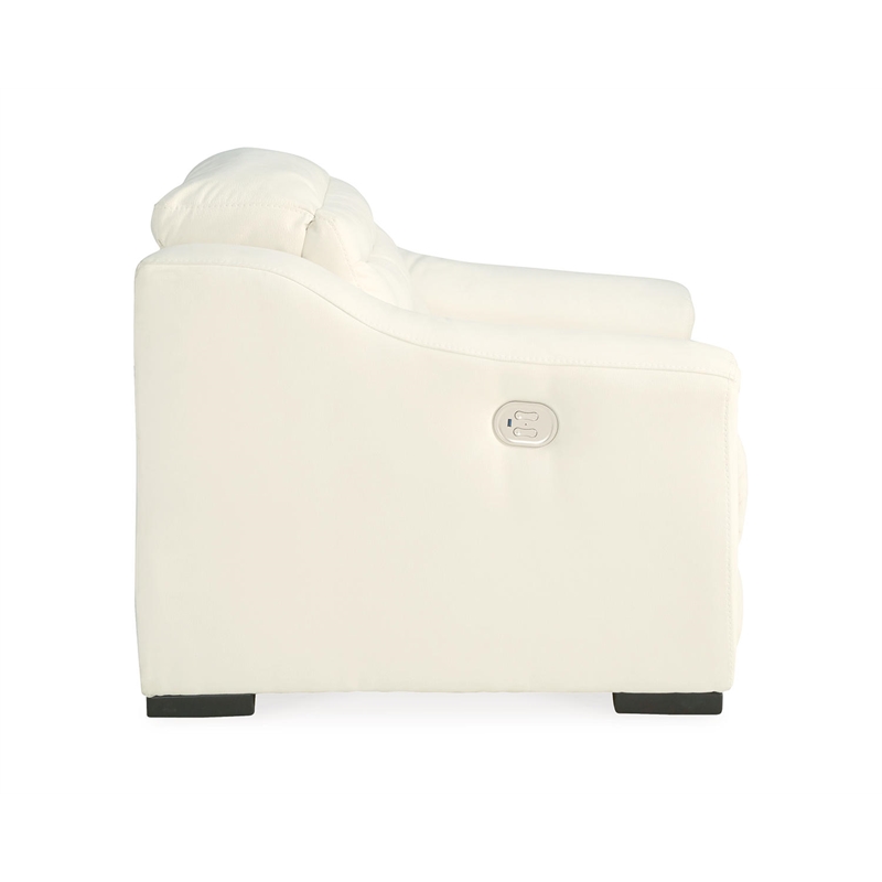 Signature Design by Ashley Next-Gen Gaucho Faux Leather Power Recliner in White