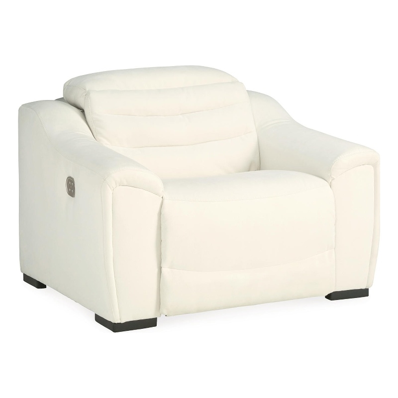 Signature Design by Ashley Next-Gen Gaucho Faux Leather Power Recliner in White