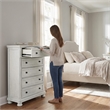 Ashley Furniture Robbinsdale 5-Drawer Wood Chest in Antiqued White