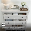 Ashley Furniture Robbinsdale 5-Drawer Wood Chest in Antiqued White