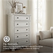 Ashley Furniture Robbinsdale 5-Drawer Wood Chest in Antiqued White
