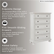 Ashley Furniture Robbinsdale 5-Drawer Wood Chest in Antiqued White