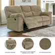 Signature Design by Ashley Alphons Fabric Reclining Sofa in Light Brown