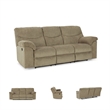 Signature Design by Ashley Alphons Fabric Reclining Sofa in Light Brown