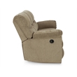 Signature Design by Ashley Alphons Fabric Reclining Sofa in Light Brown