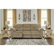 Signature Design by Ashley Alphons Fabric Reclining Sofa in Light Brown