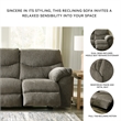 Signature Design by Ashley Alphons Fabric & Wood Reclining Sofa in Gray
