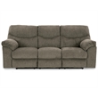 Signature Design by Ashley Alphons Fabric & Wood Reclining Sofa in Gray