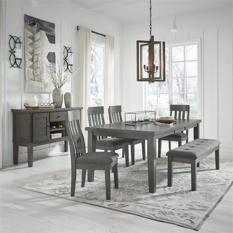 Signature Design by Ashley Hallanden Wood Dining Server in Antiqued Gray