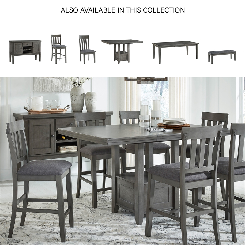 Signature Design by Ashley Hallanden Wood Dining Server in Antiqued Gray