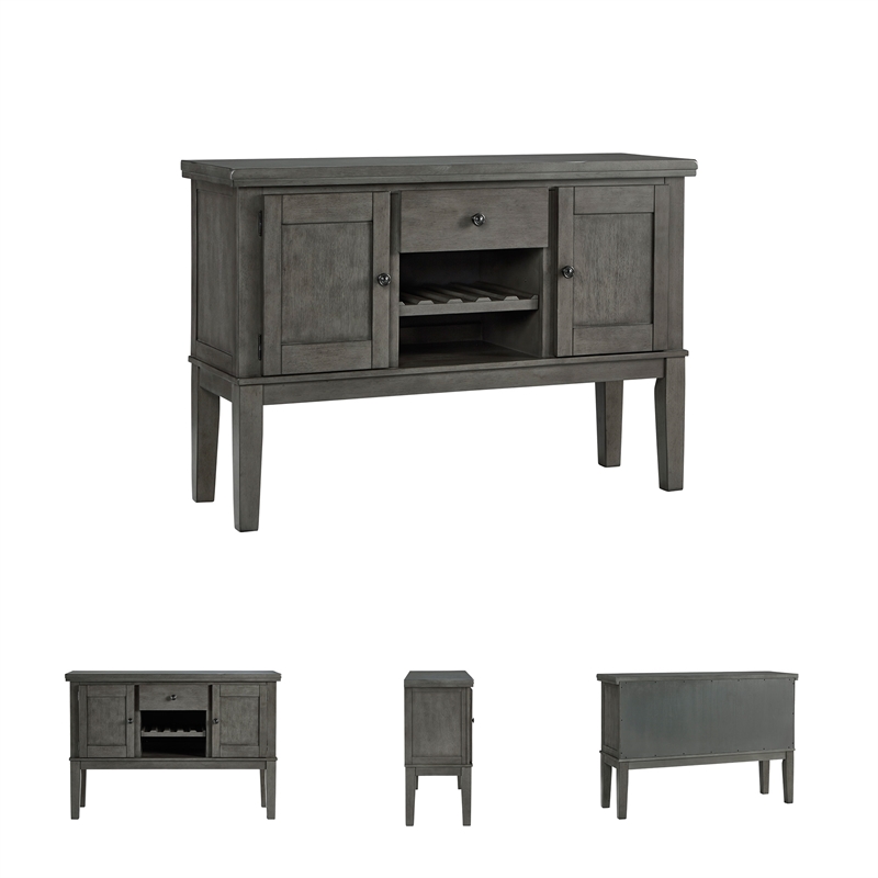 Signature Design by Ashley Hallanden Wood Dining Server in Antiqued Gray