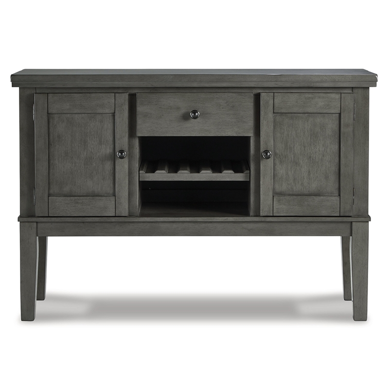 Signature Design by Ashley Hallanden Wood Dining Server in Antiqued Gray