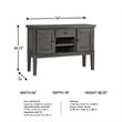 Signature Design by Ashley Hallanden Wood Dining Server in Antiqued Gray