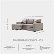 Signature Design by Ashley Greaves Fabric & Wood Sofa Chaise in Stone Light Gray