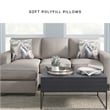 Signature Design by Ashley Greaves Fabric & Wood Sofa Chaise in Stone Light Gray