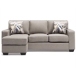 Signature Design by Ashley Greaves Fabric & Wood Sofa Chaise in Stone Light Gray