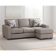 Signature Design by Ashley Greaves Fabric & Wood Sofa Chaise in Stone Light Gray